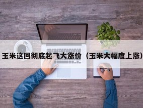 玉米这回彻底起飞大涨价（玉米大幅度上涨）